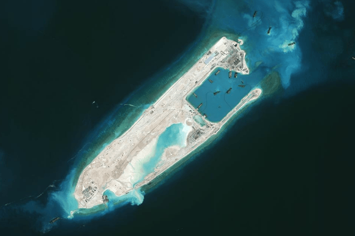 Reef after China converted it into an island